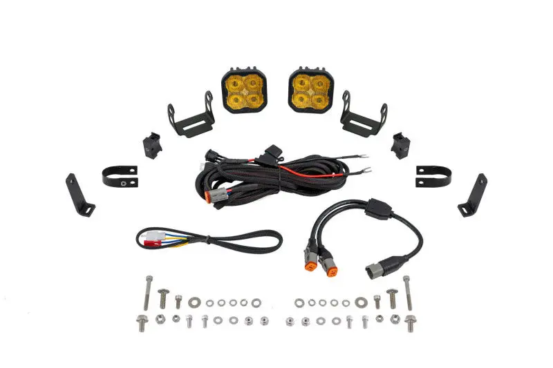 Diode Dynamics Ss3 Max Led Bumper Fog Light Kit – 1.25-Inch Roll Bar Mount, Sae Yellow (Pair) 1