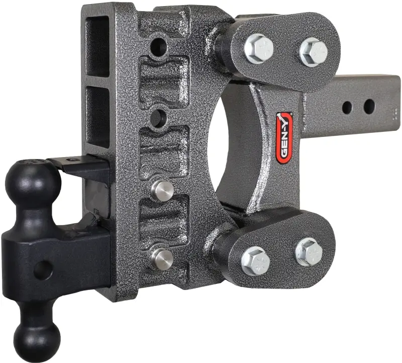 Gen-Y The Boss Torsion-Flex Hitch With 3" Shank, 6" Drop, 32,000-Lb Capacity (Dual-Ball & Pintle Lock Included) 1