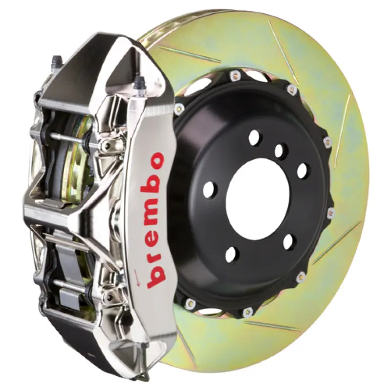 Brembo Nx Gtr Big Brake Kit For 2015–2021 Vehicles – Front 6-Piston Billet Calipers With 380X32Mm Two-Piece Slotted Rotors (Nickel Plated) 1