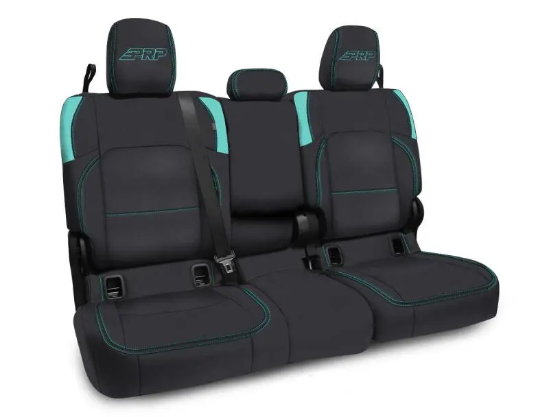 Prp Black-And-Teal Rear Bench Seat Covers With Armrest For Jeep Wrangler Jt 1