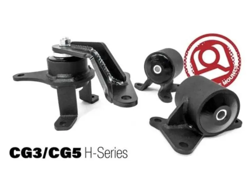 Innovative Black Steel Engine Mounts – 75A Durometer Bushings For 1998–2002 Honda Accord H-Series 1